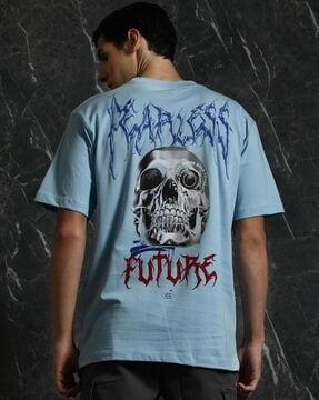 men printed oversized fit t-shirt