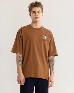 men printed oversized fit t-shirt