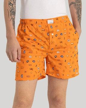 men printed regular fit boxers