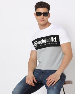 men printed regular fit crew-neck t-shirt