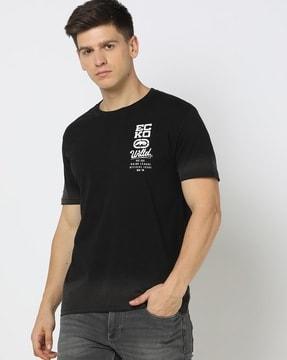 men printed regular fit crew-neck t-shirt