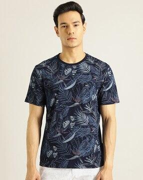 men printed regular fit crew-neck t-shirt