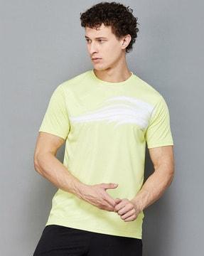 men printed regular fit crew-neck t-shirt