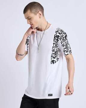 men printed regular fit crew-neck t-shirt