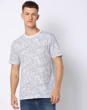 men printed regular fit crew-neck t-shirt