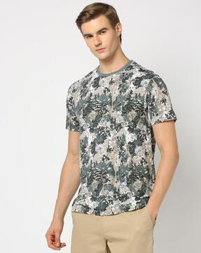 men printed regular fit crew-neck t-shirt