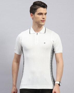 men printed regular fit polo t-shirt