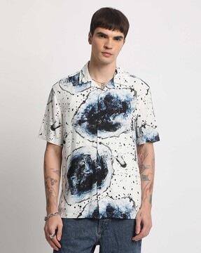 men printed regular fit shirt