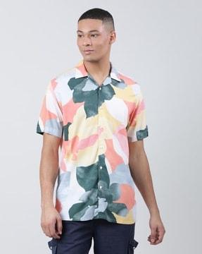 men printed regular fit shirt