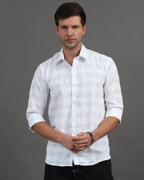 men printed regular fit shirt