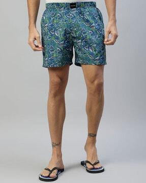 men printed regular fit shorts