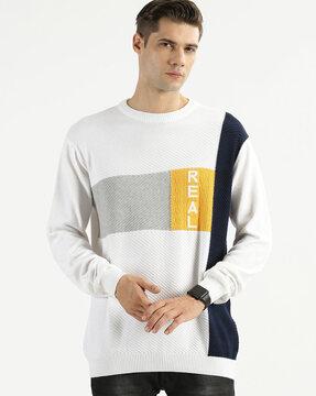 men printed regular fit sweatshirt