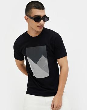 men printed regular fit t-shirt