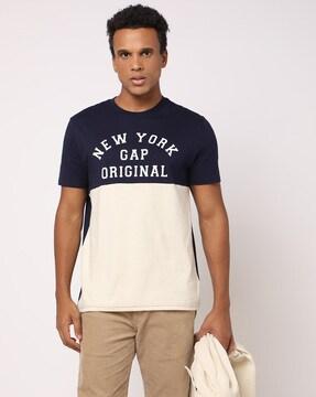 men printed relaxed fit crew-neck t-shirt