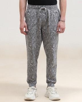 men printed relaxed fit jogger pants