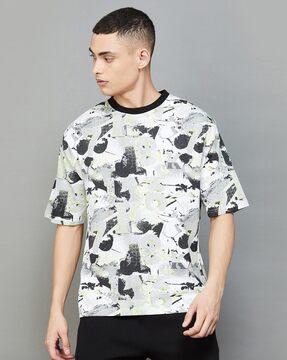 men printed round-neck t-shirt