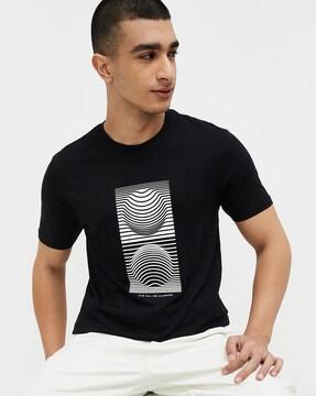 men printed round-neck t-shirt