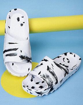 men printed slides with cut-out