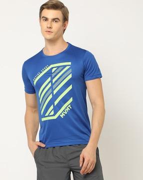 men printed slim fit crew-neck t-shirt