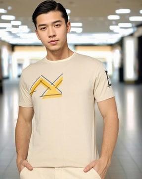 men printed slim fit crew-neck t-shirt