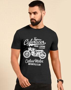 men printed slim fit crew-neck t-shirt