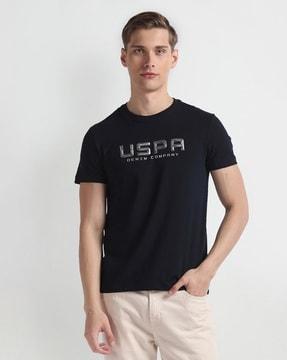 men printed slim fit crew-neck t-shirt