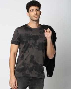 men printed slim fit crew-neck t-shirt