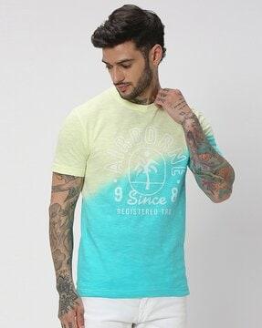 men printed slim fit crew-neck t-shirt