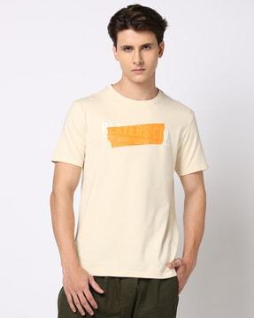 men printed slim fit crew-neck t-shirt