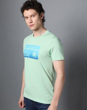 men printed slim fit crew-neck t-shirt