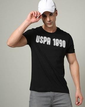 men printed slim fit crew-neck t-shirt