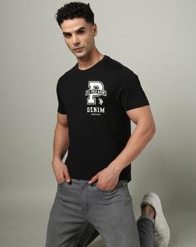 men printed slim fit crew-neck t-shirt