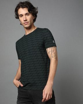 men printed slim fit crew-neck t-shirt