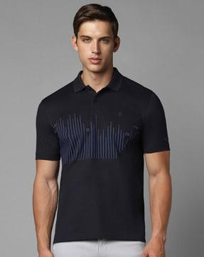 men printed slim fit polo t-shirt