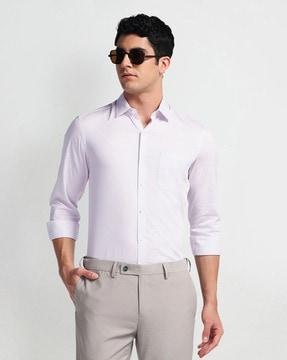 men printed slim fit shirt
