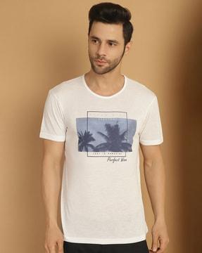 men printed slim fit t-shirt