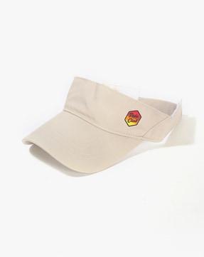 men printed visor cap