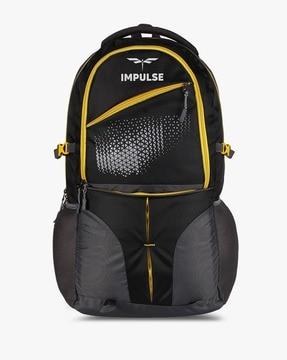 men printed water-resistant travel backpack
