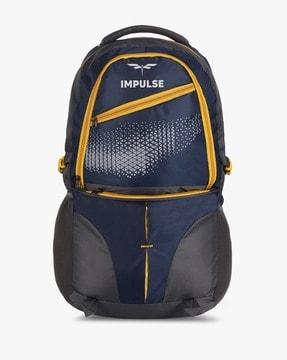 men printed water-resistant travel backpack