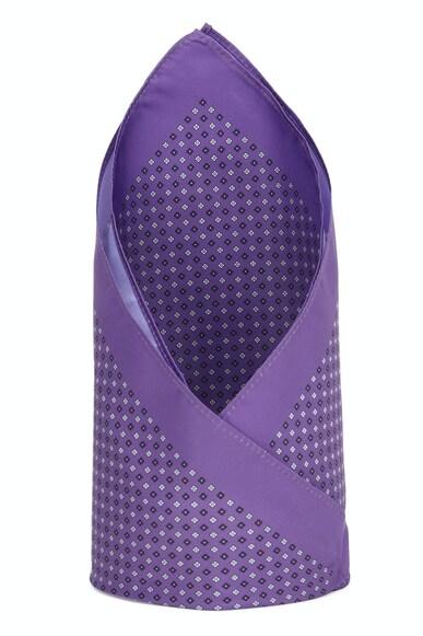 men purple print formal pocket square