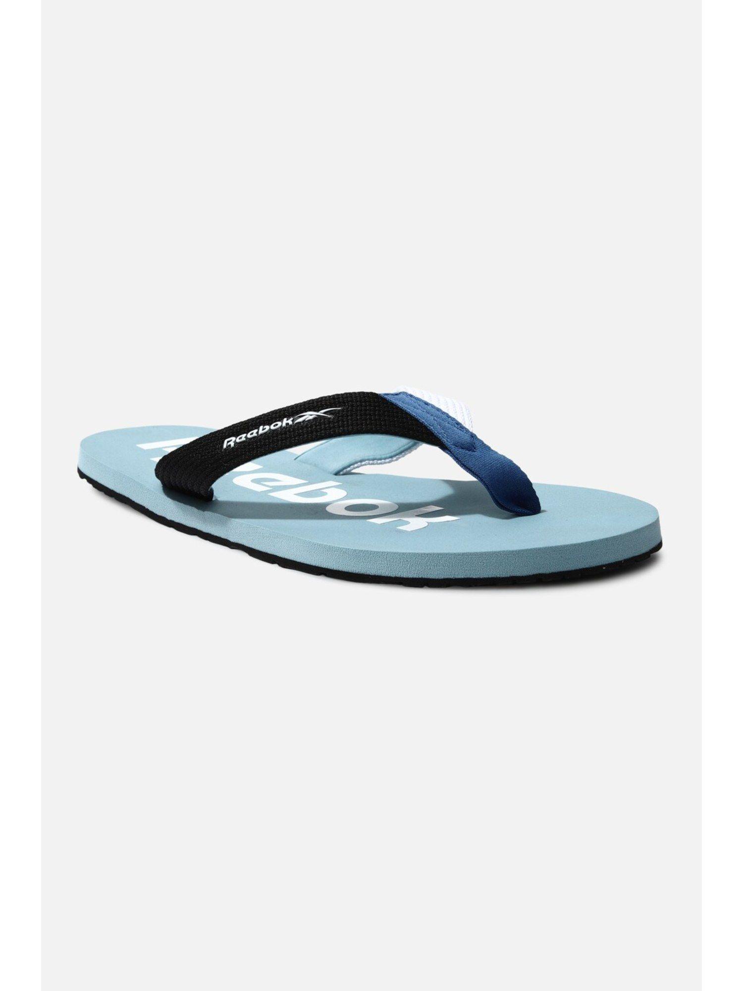 men quest flipflops white & blue