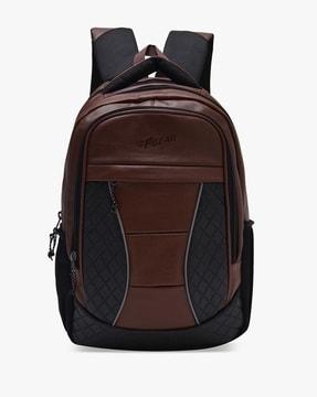 men quilted backpack with laptop compartment