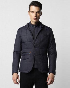 men quilted regular fit puffer jacket