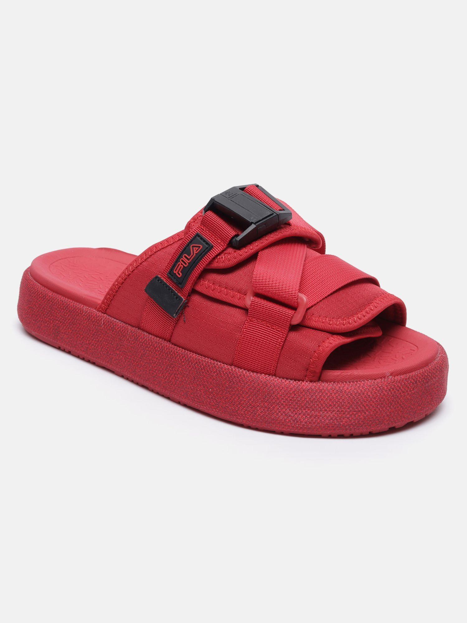 men red atlas sandal sliders