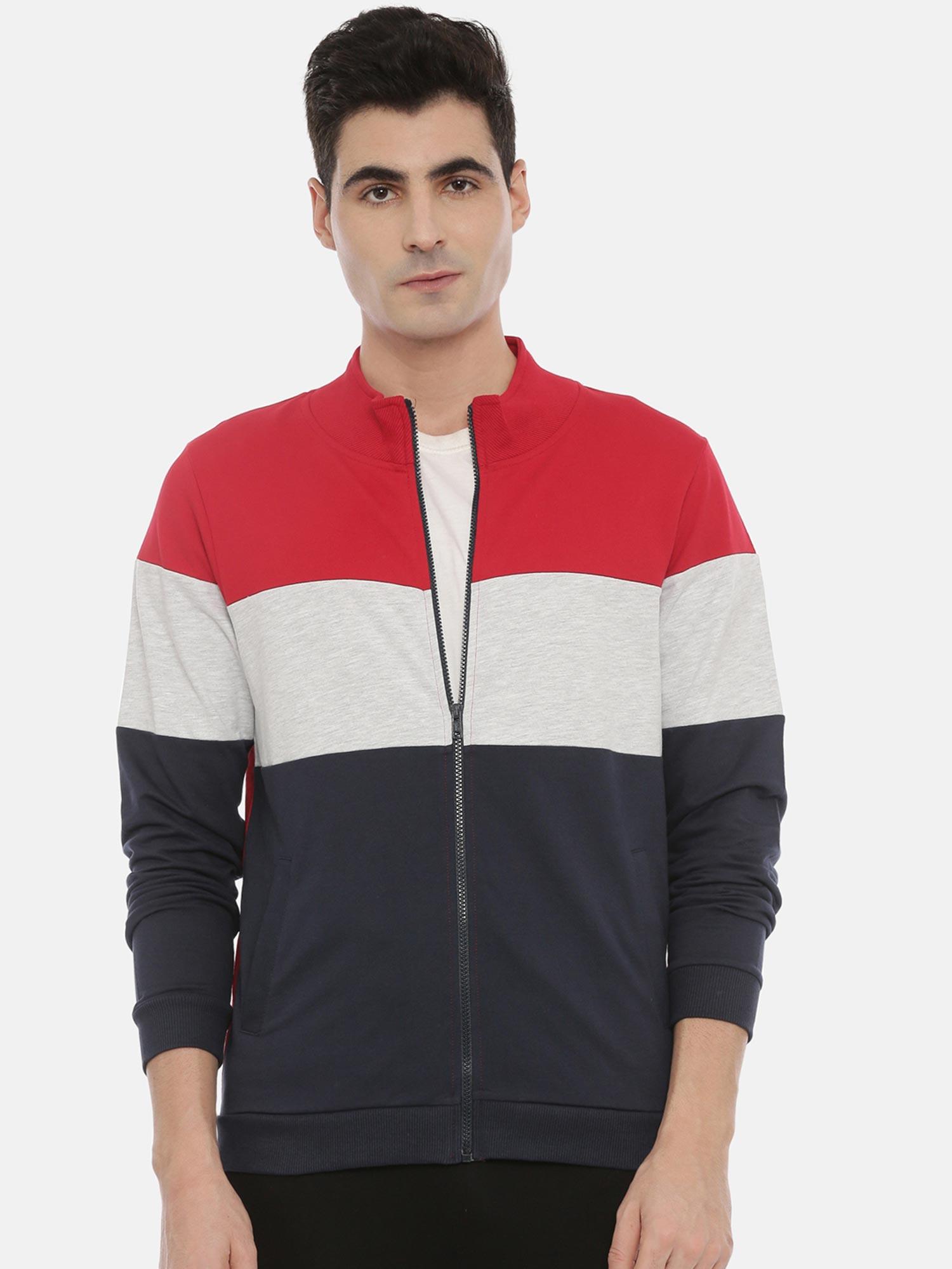 men red colourblocked sweatshirt