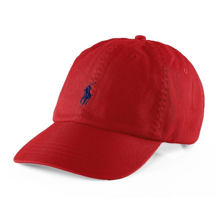 men red cotton chino ball cap