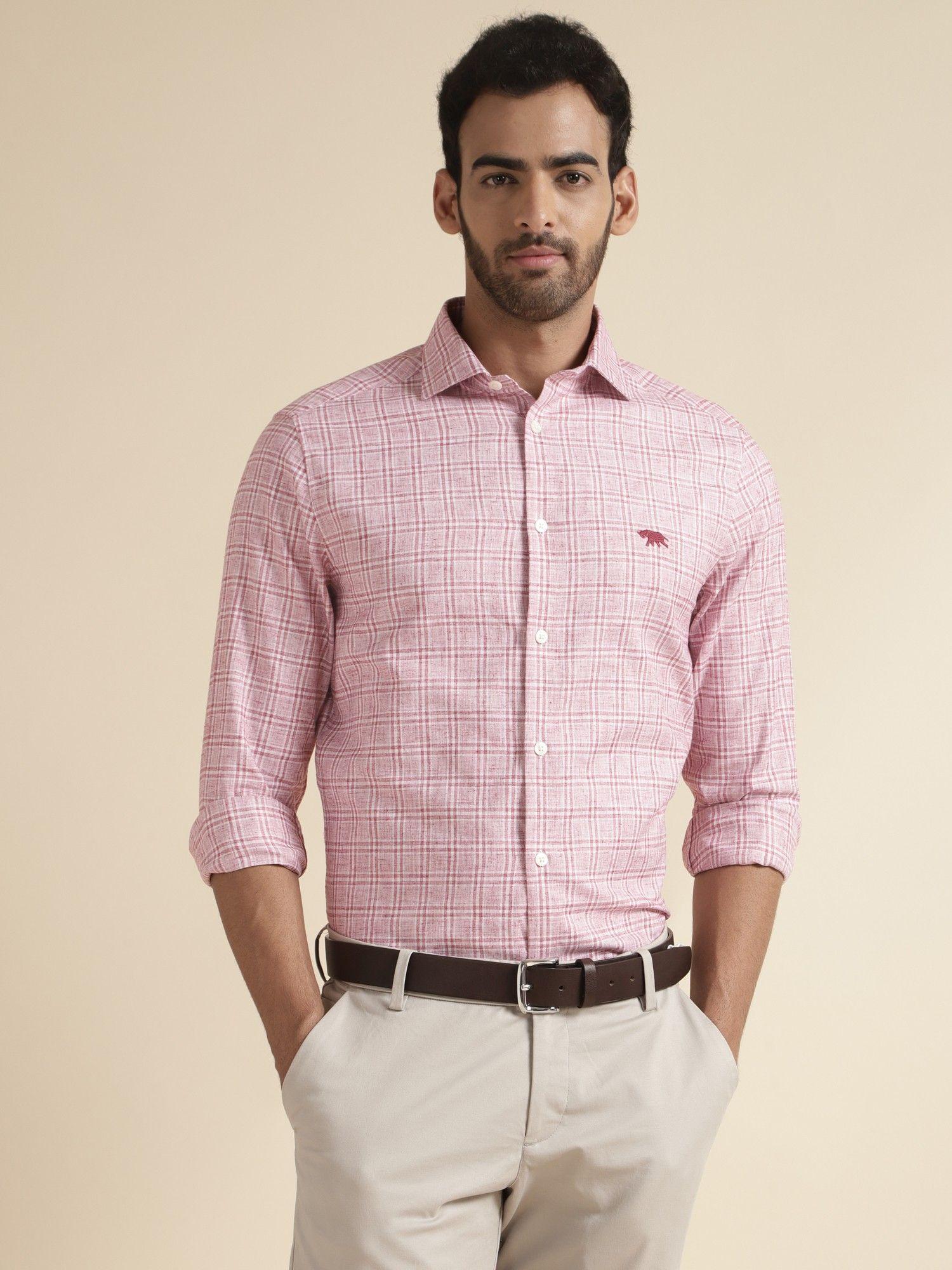 men red cutaway shirt