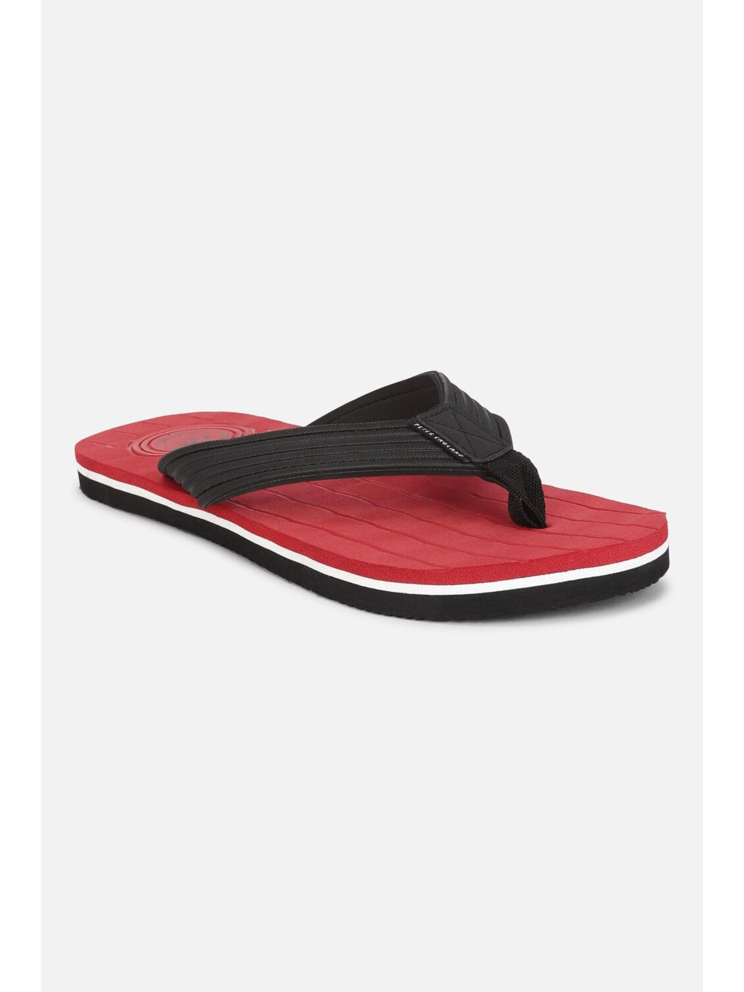 men red flipflops