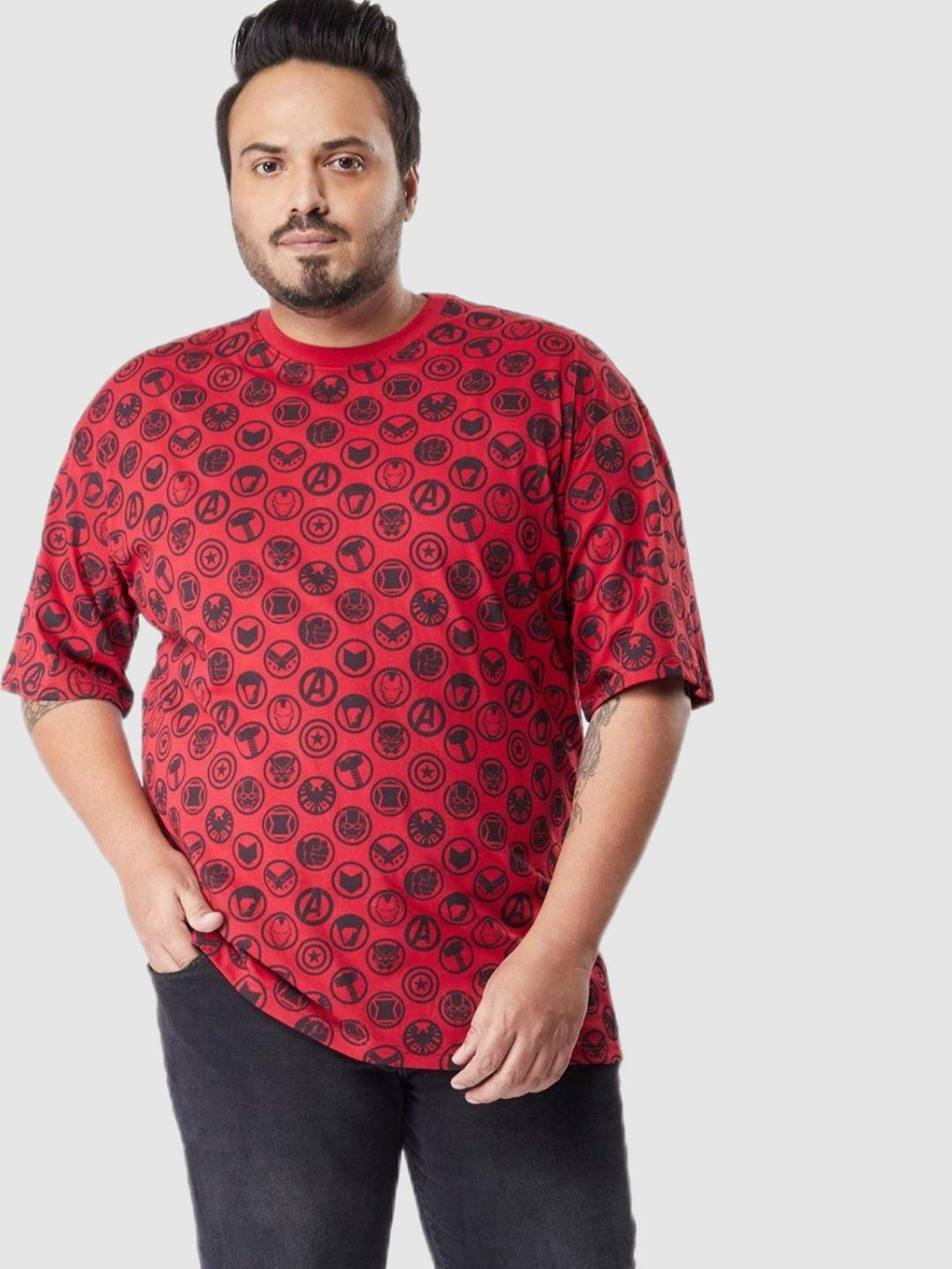 men red graphic printed t-shirt