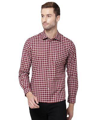 men red modern fit check casual shirt